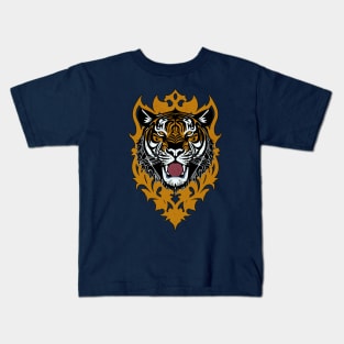 TIGER FACE -Emblem Design Kids T-Shirt